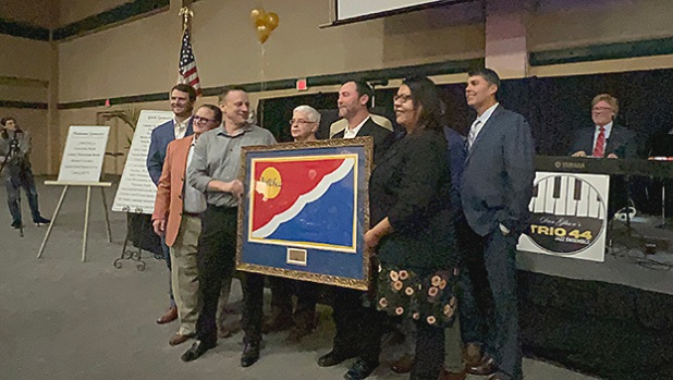 LPS executives including David Cowlick, TJ Baggett, Clovie Zamarripa, Paul Burns, and chairman/co-founder Sterling Gay, accept the “2021 Large Business Of The Year Award” at the Natchez-Adams County Chamber Gala on Jan. 25, 2022.